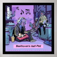 Beethovens Halbpint Funny Poster von Rick London
