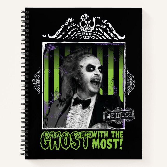 Beetlejuice | "Ghost With The Most" Portrait Notizbuch (Vorderseite)