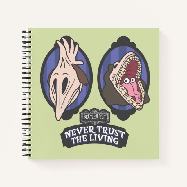 Beetlejuice | Maitlands "Never Trust The Living" Notizbuch (Vorderseite)