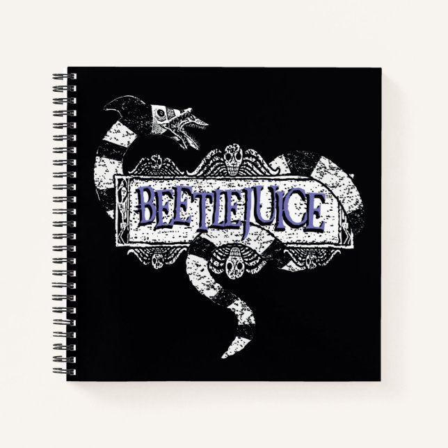 Beetlejuice | Sandworm Coiled on Beetlejuice Logo Notizbuch (Vorderseite)