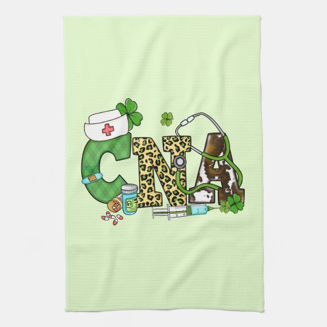 Befähigte Krankenpfleger St. Patrick's Geschirrtuch (Vertikal)