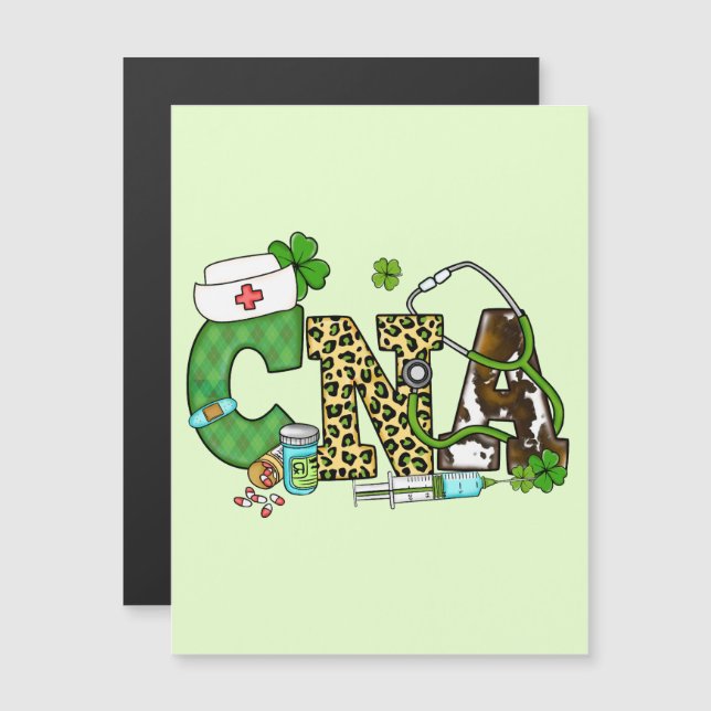 Befähigte Krankenpfleger St. Patrick's Magnetkarte (Vorne/Hinten)