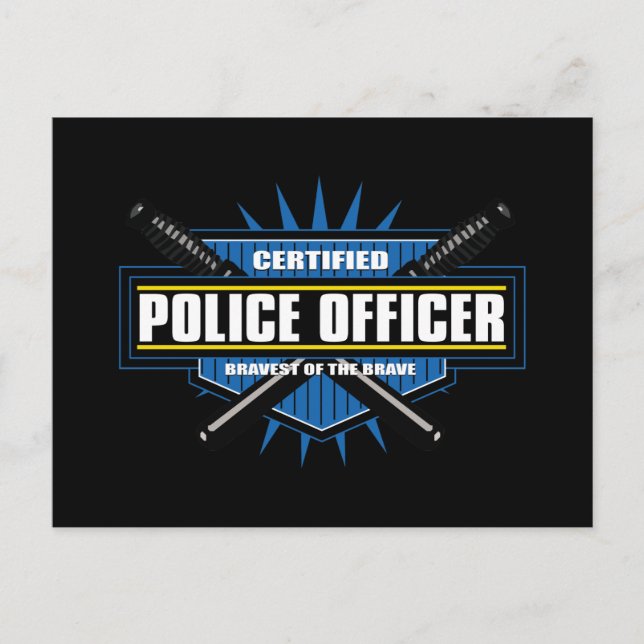 Befähigter Polizeibeamter Postkarte (Vorderseite)