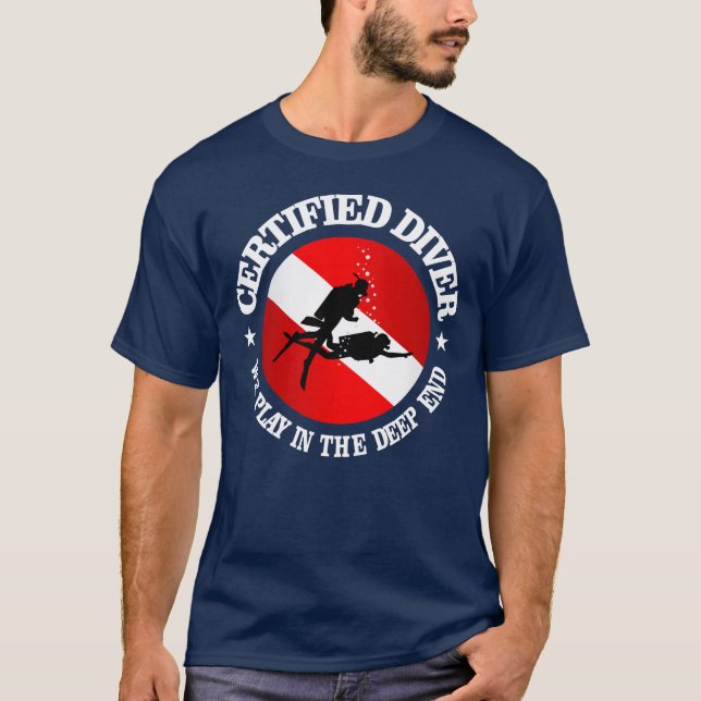 Befähigungszeugnis für Taucher (Deep End) T-Shirt (Vorderseite)