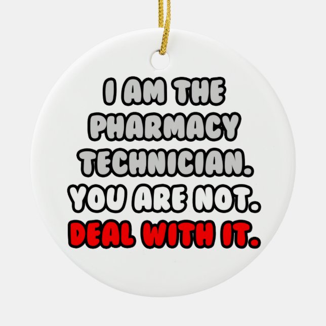 Befassen Sie sich damit ... Funny Pharmacy Technik Keramik Ornament (Vorne)