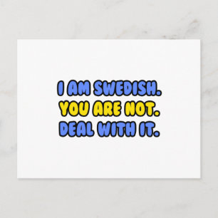 Befassen Sie sich damit ... Funny Schwedisch Postkarte