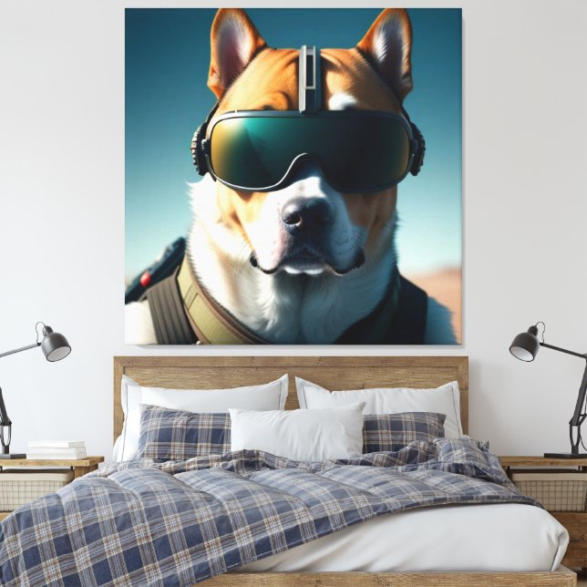 BEFEHLDER DOG ART DRUCKEN LEINWANDDRUCK (Insitu (Schlafzimmer))