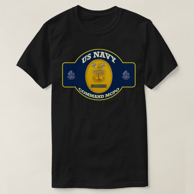 Befehlshaber Chief PetOfficer Abzeichen Shield Pu T-Shirt (Design vorne)