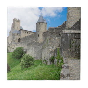 Befestigte Stadtmauer von Carcassonne Fliese