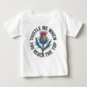 Befeuchte mich, wenn du die oberste Thistle-Blume  Baby T-shirt
