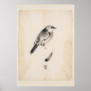 Befiederter Bote Geistervogel Wandkunst Poster