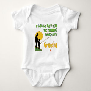 Befischung mit Großvater Baby Strampler