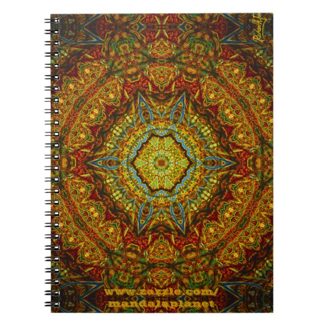 Beflecken-Glas-Gas-Ring-Mandala Notizbuch Notizblock (Vorderseite)