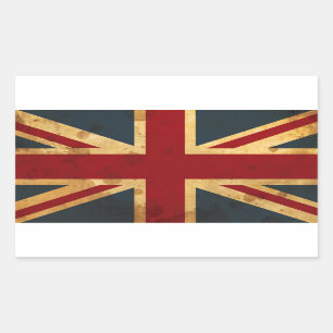 Befleckte Gewerkschafts-Jack Großbritannien-Flagg Rechteckiger Aufkleber