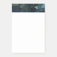 Beflecktes Glas-abstrakte Kunst blaues