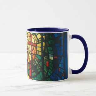 Beflecktes Glas-christliche Querkaffee-Tassenkunst Tasse