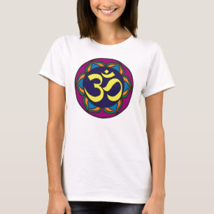 Beflecktes Glas-Damen-Baby OM - Puppe T-Shirt