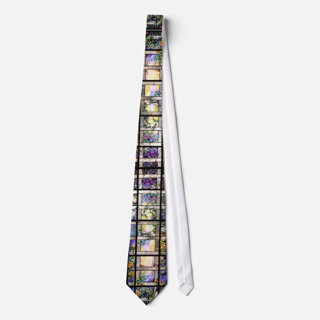 Beflecktes Glas-Gitter-Rebe-Krawatte Krawatte (Vorderseite)