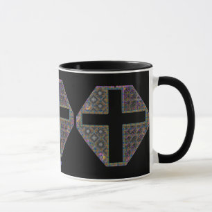 Beflecktes Glas-Tasse im Triplikat Tasse