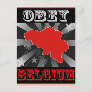 Befolge Belgien Postkarte