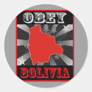 Befolgen Sie Bolivien Runder Aufkleber