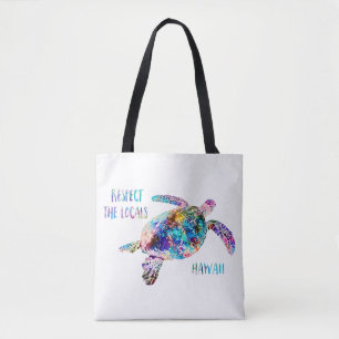 Befolgen Sie das Zitat der lokalen Sea Turtle Gef Tasche