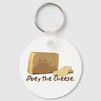 Befolgen Sie den Käse Schlüsselanhänger