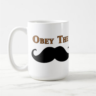Befolgen Sie den Schnurrbart Kaffeetasse