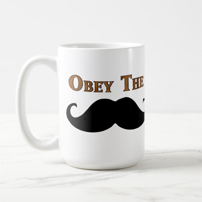 Befolgen Sie den Schnurrbart Kaffeetasse (Links)