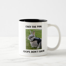 Befolgen Sie die Tatzen-Tasse Zweifarbige Tasse