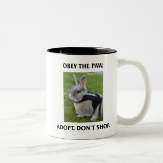Befolgen Sie die Tatzen-Tasse Zweifarbige Tasse