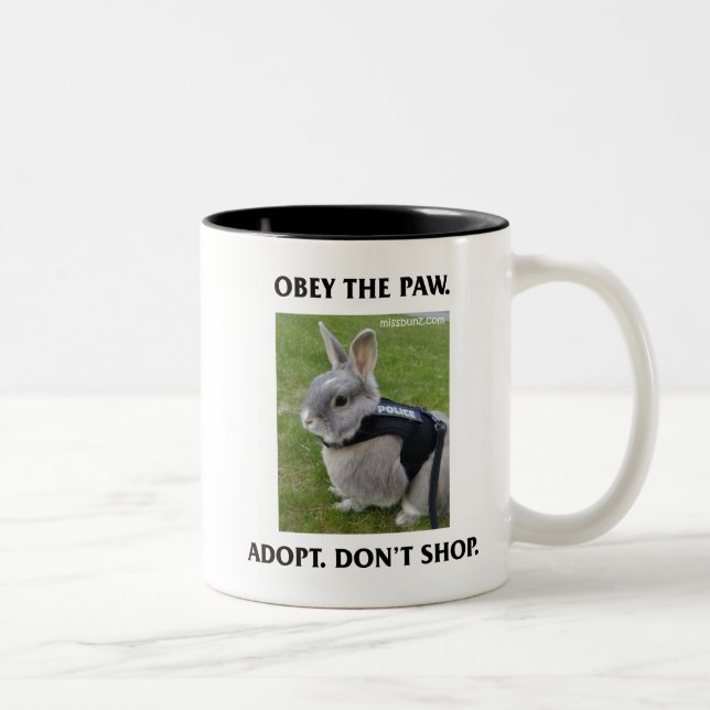 Befolgen Sie die Tatzen-Tasse Zweifarbige Tasse (Rechts)