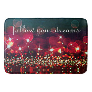 Befolgen Sie Ihre Träume Glitzer Sparkle Bath Mat Badematte