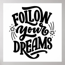Befolgen Sie Ihre Träume im Dream Vision Board Poster