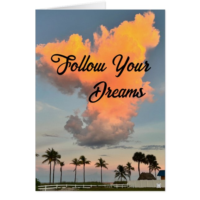 Befolgen Sie Ihre Träume Inspirationskarte (Vorne)