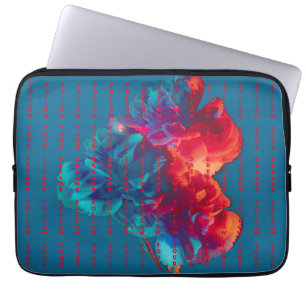 Befolgen Sie Ihre Träume Zitate farbige Blume Laptopschutzhülle