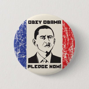 Befolgen Sie Obama-Knopf Button