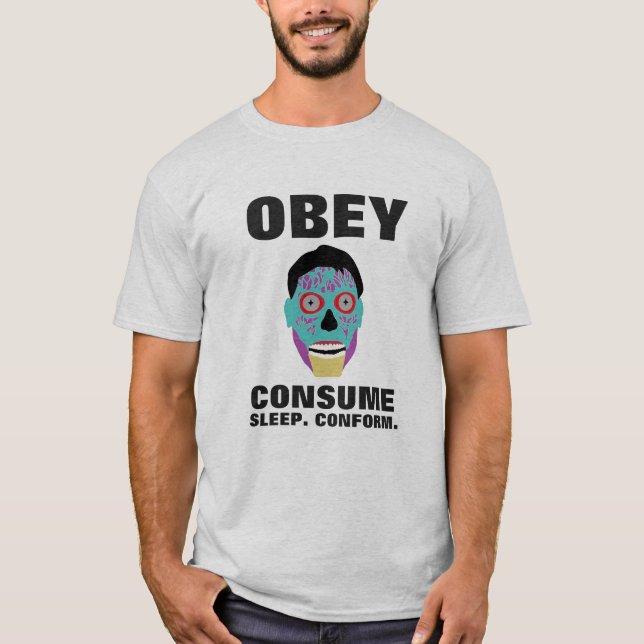 Befolgen Sie verbrauchen Schlaf sich anpassen T-Shirt (Vorderseite)