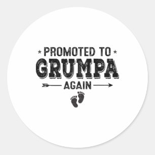 Befördert nach Grumpa wieder Großeltern Byby Runder Aufkleber