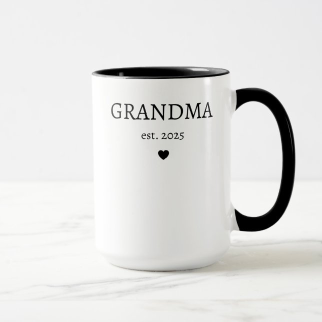 Befördert nach Oma und Opa Est 2025 Tasse (Rechts)