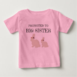 Befördert zu Big Sister Bunny Blume T - Shirt