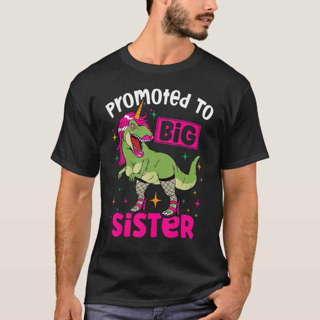 Befördert zu Big Sister Endlich Baby Ankündigung T T-Shirt (Vorderseite)