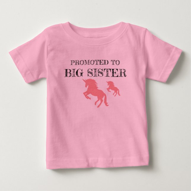 Befördert zu Big Sister Unicorn T - Shirt (Vorderseite)