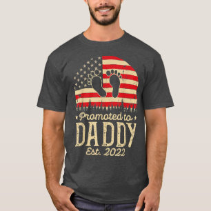Befördert zu Daddy 2022 Neuer Vatertag T-Shirt