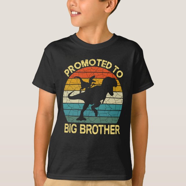 Befördert zu großen Bruder Dinosaurier, Matching S T-Shirt (Vorderseite)
