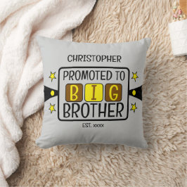 Befördert zu großen Bruder Name est Jahr braun gel Kissen
