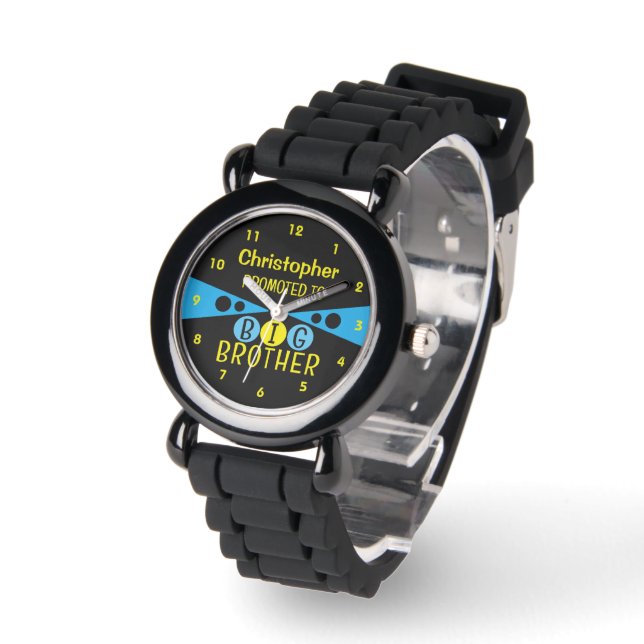 Befördert zu großen Bruder Name gelb blau Armbanduhr (Winkel)