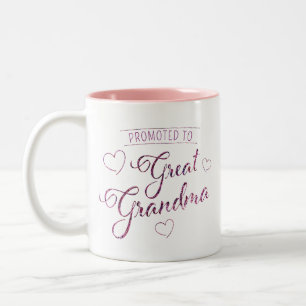 Befördert zu großen Oma-Imitaten funkeln rosa lila Zweifarbige Tasse