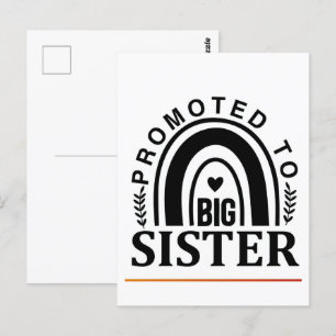 Befördert zu großen Schwestern, Shirt großer Brüde Postkarte