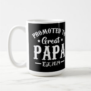 befördert zu Großpapa est 2024 t Shirt Kaffeetasse
